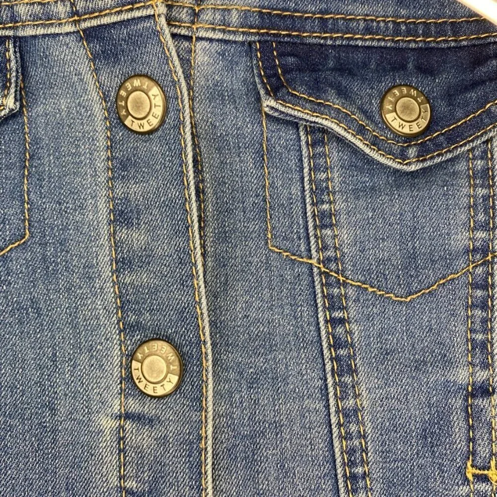 Girls Looney Tunes Tweety Denim Jacket Size‎ M (7/8)